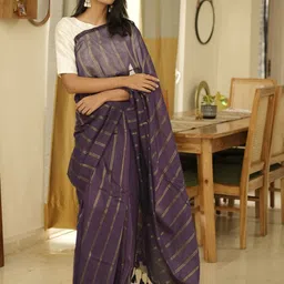 Uttaraa Striped Pure Cotton Saree-47