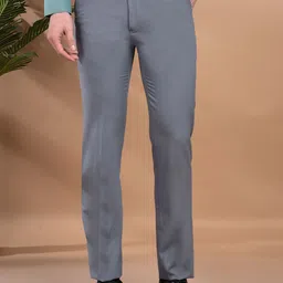 Canary London Men Smart Slim Fit Wrinkle Free Trousers-picture-18