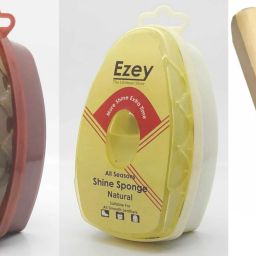 Ezey Shine Sponge (Brown & Natural) Set Of 2 Pcs + shoe brush Patent Leather, Leather, Synthetic Leather Shoe Cleaner-image-44