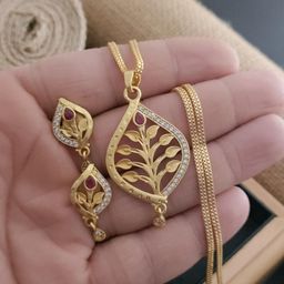Gold Pendant set for Women-image-50