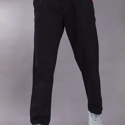 DIVISIVE Men Relaxed Loose Fit Easy Wash Relaxed Fit Cotton Trousers-image-29