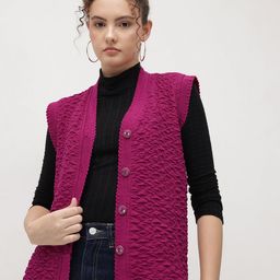 The Roadster Life Co. Women Self Design Longline Cardigan-picture-6