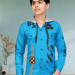 FASHION GRAB Boys Classic Opaque Printed Casual Shirt-image-69