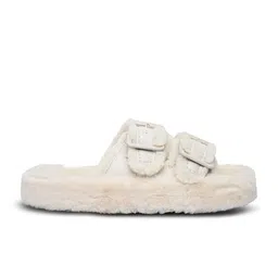 CAI Women Fuzzy Open Toe Slides image 5