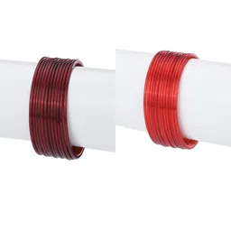 1ST TIME Set Of 24 Maroon Alloy Bangles-picture-9