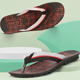 RIFOF Men Red PU Flip Flops-image-71