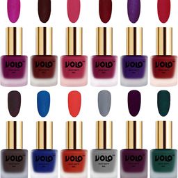 VOLO Set Of 12 Velvet Matte Nail Polish- 8 ml Each-image-54