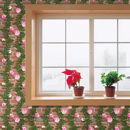 Asian royal Brown & Green Printed Waterproof Wallpaper-image-79