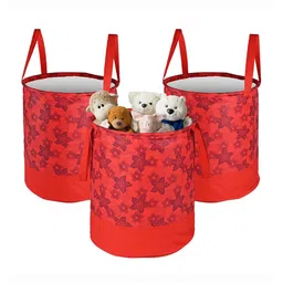 Kuber Industries Red & Black 3 Pieces Printed Reusable Multi-Utility Organisers image 1