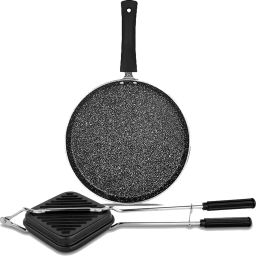High Temperature Resistant Dosa Tawa | Grill Sandwich Maker Hand Toaster K5 Tawa 27.5 cm diameter-image-64
