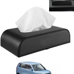 Black Tissue Holder Leatherite/Include Tissue/Save Space For Home/Car/Office-252 Vehicle Tissue Dispenser-image-53