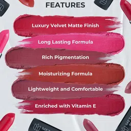 METABU Set Of 3 Intense Lipsticks-4.2g Each - Ruby Red 01 - Dusky Pink 03 - Raw Nude 03 image 5