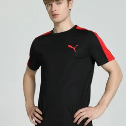 Puma Teams Cricket Brand Logo Printed Pure Cotton Slim Fit T-Shirt-image-95