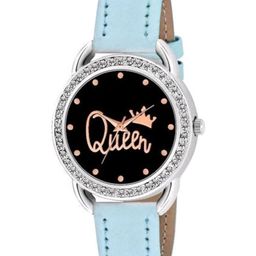 Miss Perfect Women Embellished Dial & Leather Straps Analogue Watch Cvv228-picture-3