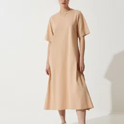 Happiness istanbul Women Solid A-Line Midi Dress-image-22