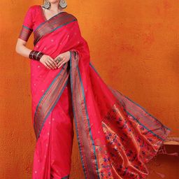 Sangria Woven Design Zari Paithani Saree-image-85