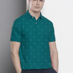 MERRIMENT Men Conversational Printed Polo Collar Cotton T-shirt-picture-17