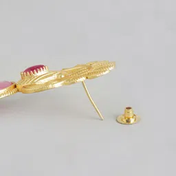 Anouk Gold Plated Beaded Peacock Shaped Drop Earrings image 4