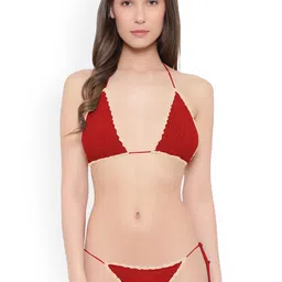 ZERJAMA Self-Design Crochet Swim Bikini Set-image-30