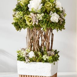 Home Centre White 1 Pieces Artificial Flower With Pot-image-0