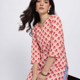 Anouk Rustic Floral Printed V-Neck Straight Kurti-picture-19