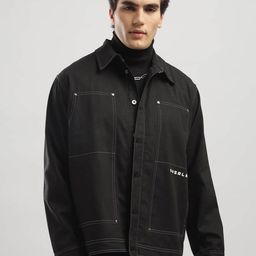 Overlays Men Brand Logo Quilted Jacket-image-16