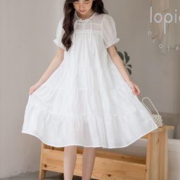 LULU & SKY Girls Round Neck Tiered A-Line Dress-image-68
