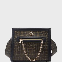 Caprese Women Textured Structured Sling Bag-7