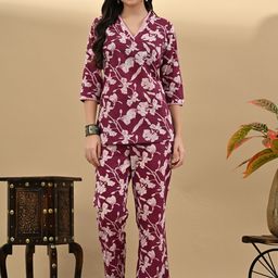 AVYCO Printed Pure Cotton Top & Trousers Co-Ords-picture-40