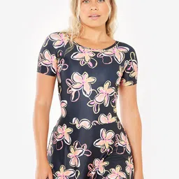 Nabaiji By Decathlon Women Printed SwimDress With Attached Shorts-picture-44