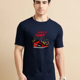 Enciger Men Printed Applique T-shirt-image-94