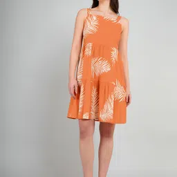 Dora Dori Tropical Printed Fit & Flare Dress-23