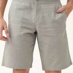 The Pant Project Men Cotton Relaxed Fit Mid Rise Blue All Day Lounge Shorts-image-4