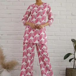 FLAVIA CREATION Printed Top With Trousers Co-Ords-image-94