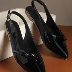 Try Me Women Mules With Buckles Flats-81