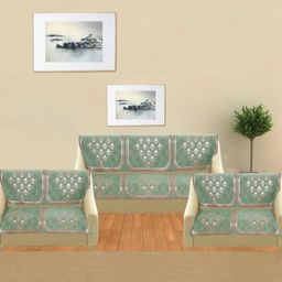 BREVARD Green Embroidered Other Sofa Cover-image-75