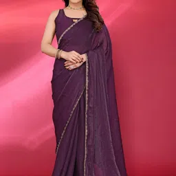 VS MALL women Silk Cotton Saree-image-4