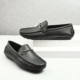 K Footlance Men Perforations Horsebit Loafers with Buckels-image-69