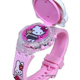 SWADESI STUFF Unisex Kids Printed Dial & Straps Digital Multi Function Automatic Watch 3D KITTY image 3