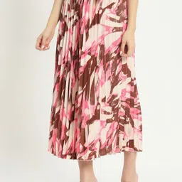 ZWERLON Printed A-Line Midi Skirt-picture-12
