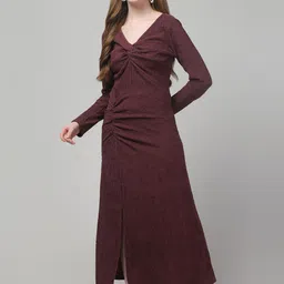 clobug Women V-Neck Maxi Dress-image-39