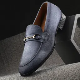 Egoss Men Slip-On Leather Loafers-image-36
