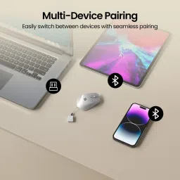 Portronics Toad Mino Rechargeable Wireless Mouse, Ultra-Compact Size, Multi-Device Pairing Wireless Ambidextrous Optical Mousewith Bluetooth image 4