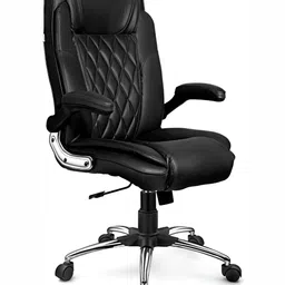Oakcraft Black Sturdy & Durable Leatherette Adjustable Seat Height Chair-30