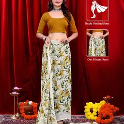 Pionex Floral Pure Georgette Saree-picture-36