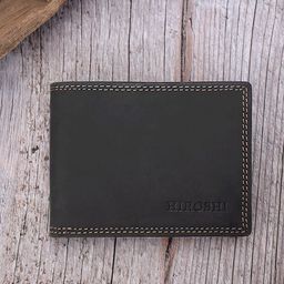 HIROSHI Men Leather Two Fold Wallet-image-68