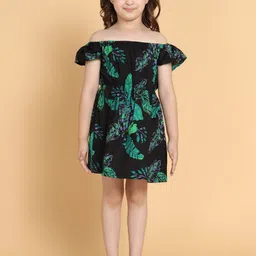 YK Ethnic Motifs Print Off-Shoulder A-Line Dress-image-97
