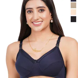 Liigne Women Pack of 4 Solid Full Coverage Non Padded Non-Wired Regular Maternity Bra-7