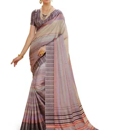 KALINI Striped Saree with Blouse Piece-image-23