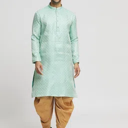 Arihant Rai Sinha Geometric Woven Design Pure Silk Straight Kurta With Dhoti Pants-image-44